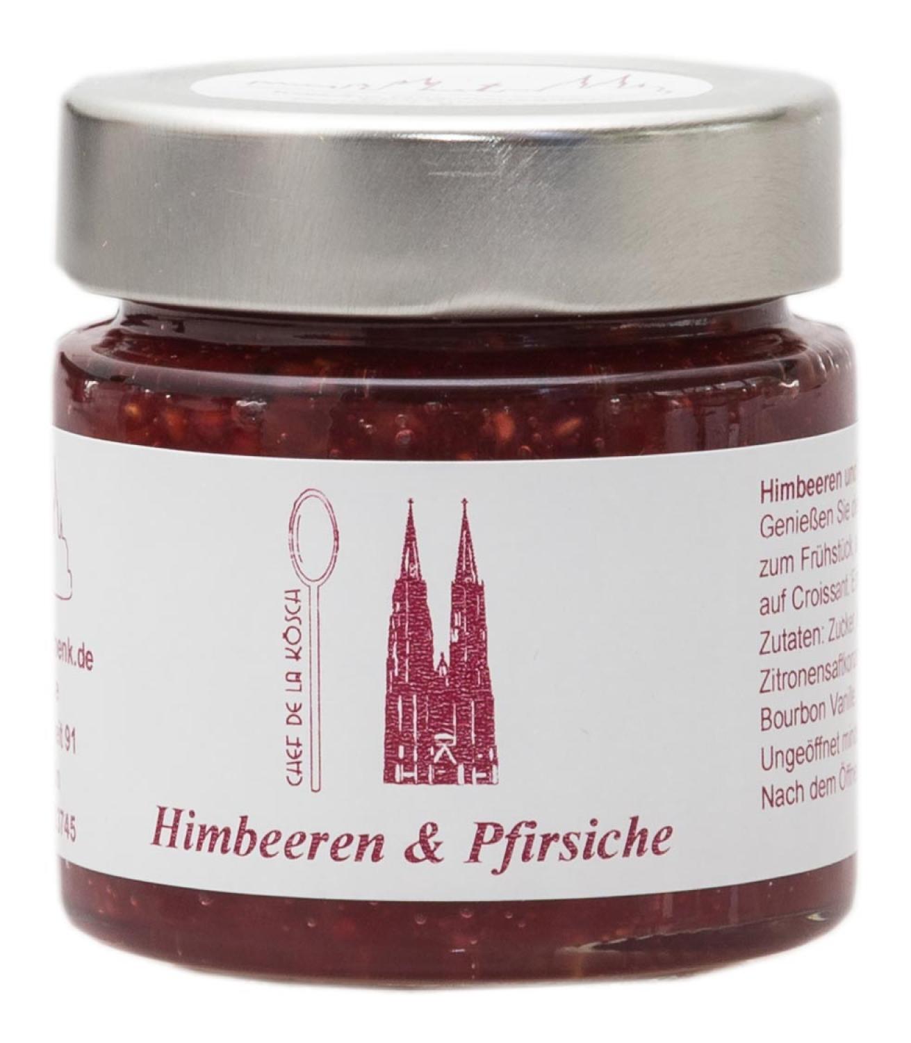 Fruchtaufstrich Himbeeren & Pfirsiche "Chef de la Kösch"