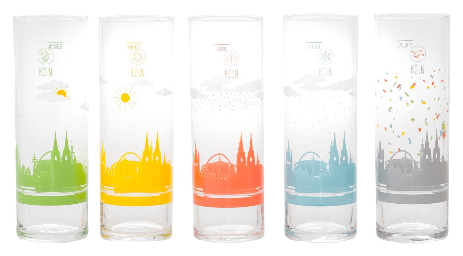 Kölschglas Set 5. Jahreszeiten